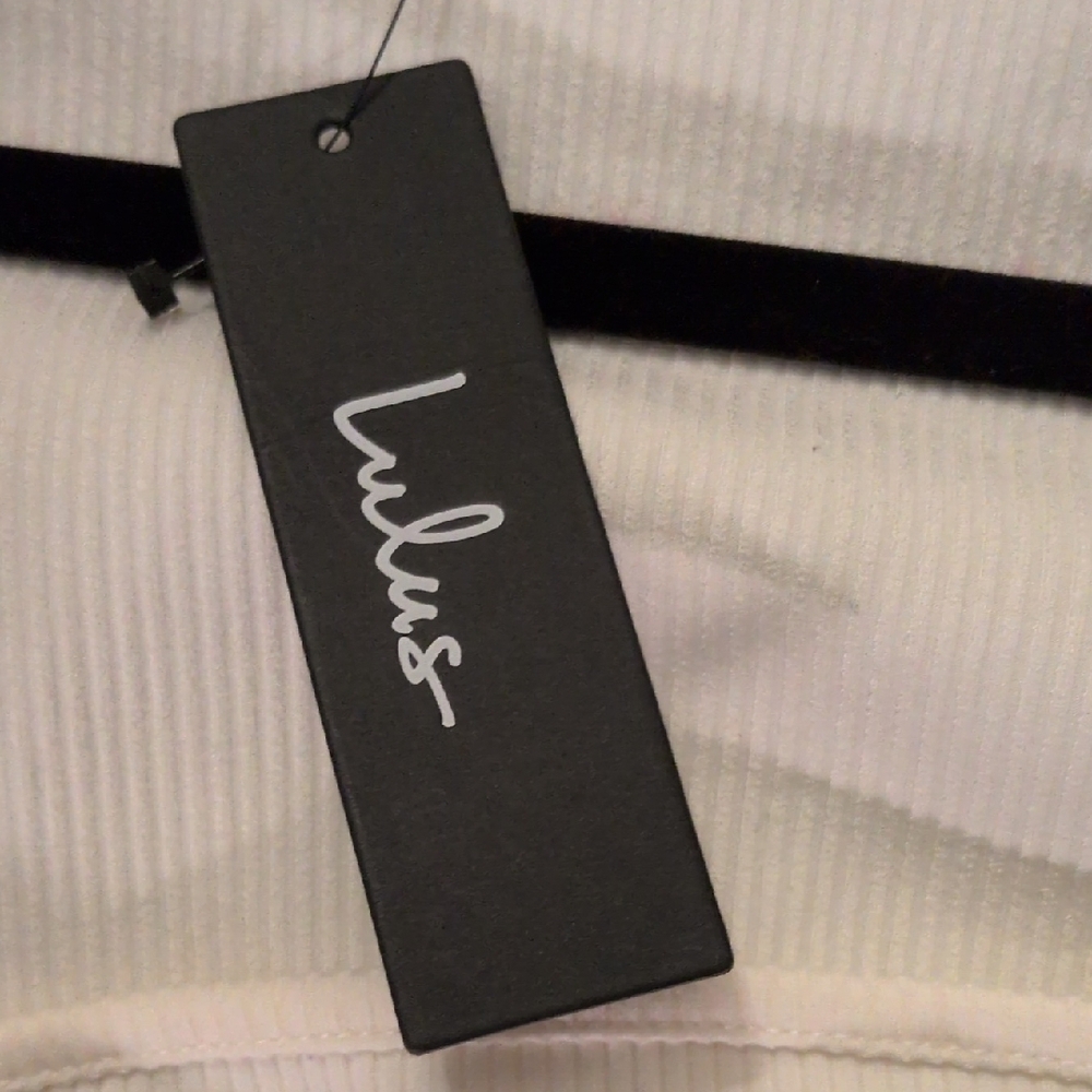 Lulu's Ivory Ribbed Short Sleeve Top - Picture 3 of 8